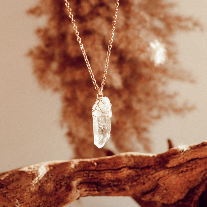 Collier de l’intention avec quartz clair